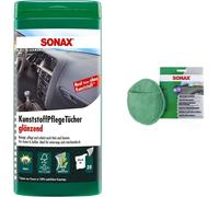 SONAX KunststoffPflegeTücher Glänzend 25 Stück MicrofaserPflegePad 04172000