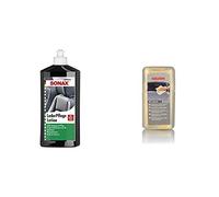 SONAX LederPflegeLotion (500 ml) wasserabweisende Lederpflege mit Bienenwachs für eine sanfte Reinigung und Pflege & NIGRIN 74054 Auto-Supertuch