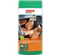 SONAX Leder Pflege Tücher 25 Stk in Box Reinigungs Tuch für Glattleder