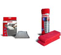 SONAX MicrofaserTrockenTuch Plus Weiß 1 Stück MicrofaserTuch Außen 2er Pack