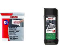 SONAX PolierVlies Tücher Leder Pflege Lotion 04222000 291141 15Stk 250ml