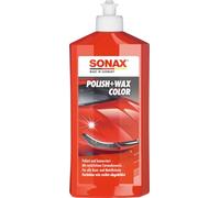 SONAX Polish+Wax Color rot (500 ml) Politur mit blauen Farbpigmenten und Wachsanteilen, Art-Nr. 02964000