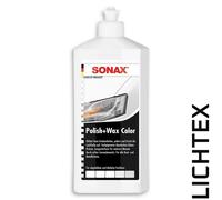 2 x SONAX Polish+Wax Color weiß 500ml Farbpolitur Lackpolitur Wachs weiss