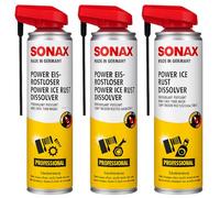 SONAX PowerEis-Rostlöser mit EasySpray (3x400 ml) Schockvereiser zum effektiven Lösen von festsitzenden Verbindungen | Art-Nr. 04723000