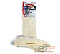 SONAX PremiumLeder 59x38cm Naturleder Auto Pflege Leder Trockentuch Fensterleder