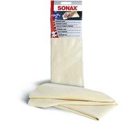SONAX PremiumLeder 59x38cm Naturleder Auto Pflege Leder Trockentuch Fensterleder