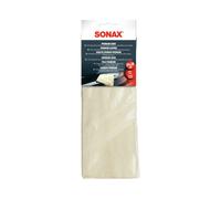 SONAX PremiumLeder 59x38cm Naturleder Auto Pflege Leder Trockentuch Fensterleder