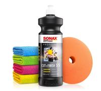 Sonax Profiline Politur Set Cut&Finish Schleifpaste Polierpads Tücher 1L
