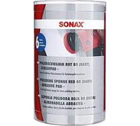 SONAX SchaumPad hart 80 mm (6 Stück) harter feinporiger Schwamm zum maschinellen Schleifpolieren von verkratzten und verwitterten Lacken | Art-Nr. 04937000