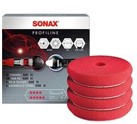 SONAX PROFILINE 85 Schaumpad, hart, Harter, hochdichter, offener Schwamm zum maschinellen Polieren, 1 Packung = 4 Stück