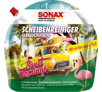 SONAX ScheibenReiniger gebrauchsfertig Sweet Flamingo (3 Liter) verstärkt die Reinigungsleistung und erhöht die Fahrsicherheit | Art-Nr. 03944410