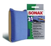 SONAX ScheibenSchwamm 2 in 1 Auto Glas Schwamm sorgt für Antibeschlagwirkung