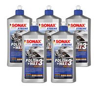 SONAX XTREME Polish+Wax 3 Hybrid NPT Lackpolitur Wax Lackversieglung 5x 500 ml