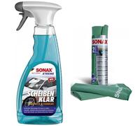SONAX XTREME ScheibenKlar MicrofaserTücher PLUS Innen & Scheibe 2x Glasreiniger