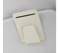 Sonnenblende Brillenhalter mit Magnetverschluss Funktionen verschiedene Fahrzeugmodelle und Visierdesigns (beige)