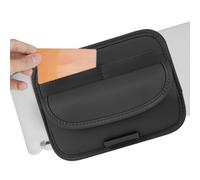 Sonnenblenden-Organizer Multifunktionale Brillen-Tasche aus PU-Leder | LKW Sonnenblende Organizer Für Fahrer Fahrzeug Auto KFZ Innenraum Damen Herren Sonnenbrillen Schwarz