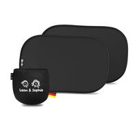 Sonnenschutz Auto Baby • ZERTIFIZIERTER UPF50+ UV-Schutz • Nachhaltiges & Hochwertiges GSM105+ Nylon • Doppelte Schutzwirkung • Auto Sonnenschutz Baby • Sonnenschutz Auto Kinder • Saugnapf