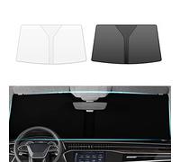 Sonnenschutz für Frontscheiben für Nissan Tiida Hatchback 2000-2010, Faltbare Windschutzscheiben-Front Scheibe UV Schutz Sonnenblende Innen AutoZubehöR,A-Black