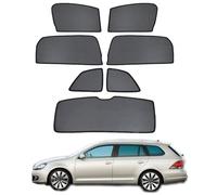 Sonnenschutz für Seitenscheiben Auto Magnetisch Vorhang für Golf 6 Variant 2009-2013 UV Schutz Fenster Sonnenblende Zubehör für Baby Kinder Haustiere Schwarz,7pcs