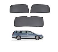 Sonnenschutz für Seitenscheiben Auto Magnetisch Vorhang für Passat B6 Variant 2005-2010 UV Schutz Fenster Sonnenblende Zubehör für Baby Kinder Haustiere Schwarz,3pcs- Rear Door Window