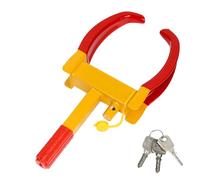 Sonnewelt 1 Stück Radkralle Reifenkralle, Wegfahrsperre mit 3 Schlüsseln, Parkkralle Diebstahlsicherung PVC-Schutz, Schließzylinder aus Messing Radkralle für Anhänger für Autos, Wohnwagen, Anhänger