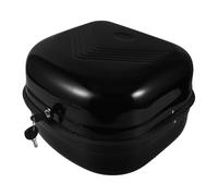 SOPOTUTU Motorrad Heckbox Metall Mittel Schwarz Verstärkter Heckkofferaufbewahrung Gepäckträger Transportbox Für Elektromobile Roller Alltag Abenteuer