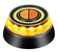 Sorlpv Warnleuchte V16, 360° Rundum-LED Orange/Gelb Notlicht Magnetische Installation, 1 km Hoher Sichtweite, Wasserdicht und Stoßfest Pannen-Warnleuchte für Auto, Motorrad, Wohnmobil & LKW
