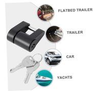 Sosoport 2 Sätze Anhängerschloss Stiftdurchmesser Kupplungsschloss mit Schlüsseln Praktischer Diebstahlschutz für Wohnwagen Anhängerkupplung Einfache Handhabung Robustes Schwarz