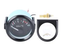 Sosoport 52mm Öltemperaturanzeige mit Sensor 50 150 Grad Edelstahl Schwarz 12v Dc Messgerät mit Halterung für Motorrad und Auto
