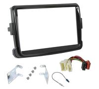 Sound-way 2 DIN Autoradio RadioRahmen RadioBlende mit Halterungen, ISO-Verbindungskabel, Antennenadapter, Schlüssel kompatibel mit Renault Dacia Duster Sandero