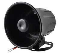sourcing map DC 12V 15W Motorrad Auto Hupe Universal Laut Horn Hupe für LKW, Auto, Boot, Motorrad und Fahrrad Schwarz