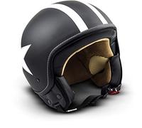 Soxon® SP-301 Star „Black“ · Jet-Helm · Motorrad-Helm Roller-Helm Scooter-Helm Moped Mofa-Helm Chopper Retro Vespa Vintage Pilot Biker Helmet Brille · ECE 22.05 Schnellverschluss Tasche M (57-58cm)