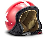 Soxon® SP-301 Star „Green“ · Jet-Helm · Motorrad-Helm Roller-Helm Scooter-Helm Moped Mofa-Helm Chopper Retro Vespa Vintage Pilot Biker Helmet Damen · ECE 22.05 Schnellverschluss Tasche XS-XL (53-62cm)