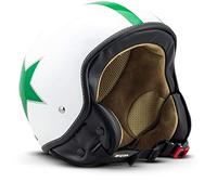 Soxon® SP-301 Star „Green“ · Jet-Helm · Motorrad-Helm Roller-Helm Scooter-Helm Moped Mofa-Helm Chopper Retro Vespa Vintage Pilot Biker Helmet Damen · ECE 22.05 Schnellverschluss Tasche XS-XL (53-62cm)