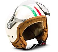 Soxon® SP-325 „Imola“ · Jet-Helm · Motorrad-Helm Roller-Helm Scooter-Helm Moped Mofa-Helm Chopper Retro Vespa Vintage Pilot Biker Helmet Brille · ECE 22.05 Visier Schnellverschluss Tasche S (55-56cm)