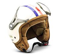 Soxon® SP-325 „Paris“ · Jet-Helm · Motorrad-Helm Roller-Helm Scooter-Helm Moped Mofa-Helm Chopper Retro Vespa Vintage Pilot Biker Helmet Brille · ECE 22.05 Visier Schnellverschluss Tasche S (55-56cm)