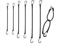 Spanngummi mit Haken Expander mit Haken spanngummi mit karabiner schwarz 6er SetVielzweck Gummi Spanngurte für Gepäck, Camping für Sonnensegel, Tarps, Garten, Fahrrad, Auto （2X 100-2x120-2x150cm）