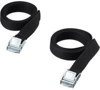 Spannriemen Metallschließe 18 mm 1 m Riemen, Schwarz, One Size