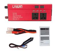 Spannungswandler,Power Inverter Auto-Inverter 6000W Peak DC 12V / 24V C 220V / 110V LED-LED-Spannungsanzeiger Konverter Transformator Adapter 4USB Universal-Buchse (Color : 12V 220V Red)