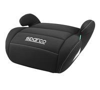 Sparco Kinderautositz Booster Schwarz i-Size für Jungen und Mädchen. Zugelassen ECE R129/03 125-150 cm. Mit 3 cm abwaschbarem Bezug. Hergestellt aus hochfestem ABS