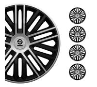 SPARCO Satz Radzierblenden Bergamo 14-Zoll Schwarz/Silber