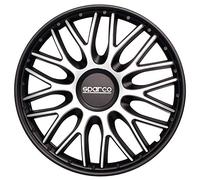 Sparco Radzierblenden Roma - 13-Zoll - Silber/Schwarz - Satz mit 4 Stück