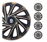 Sparco radkappen Varese14 Zoll Edelstahl schwarz/gold 4er-Satz