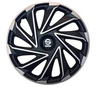 Sparco Radzierblenden Varese - 16-Zoll - Silber/Schwarz - Satz mit 4 Stück