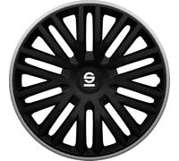 Sparco Radzierblenden Bergamo - 15-Zoll - Schwarz/Grau - Satz mit 4 Stück