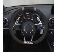 SPARCO SPC1114GR Steering Wheel Cover Flat Bottom, Black/Grey