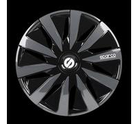 4er Satz Sparco Radzierblenden Lazio 13-Zoll Schwarz/Grau