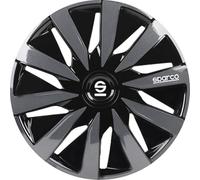 4er Satz Sparco Radzierblenden Lazio 13-Zoll Schwarz/Grau
