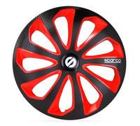 Satz Sparco Radzierblenden Sicilia 14-Zoll Schwarz/Rot/Karbon