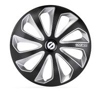 Satz Sparco Radzierblenden Sicilia 15-Zoll Schwarz/Silber/Karbon